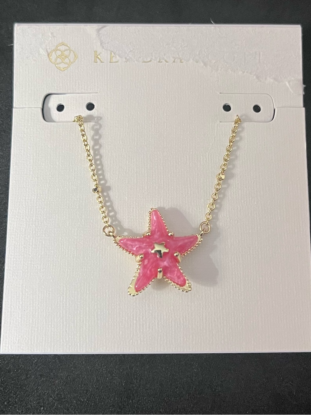 Kendra Scott Kids Pink Starfish Pendant Necklace